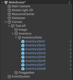 Inventory slots